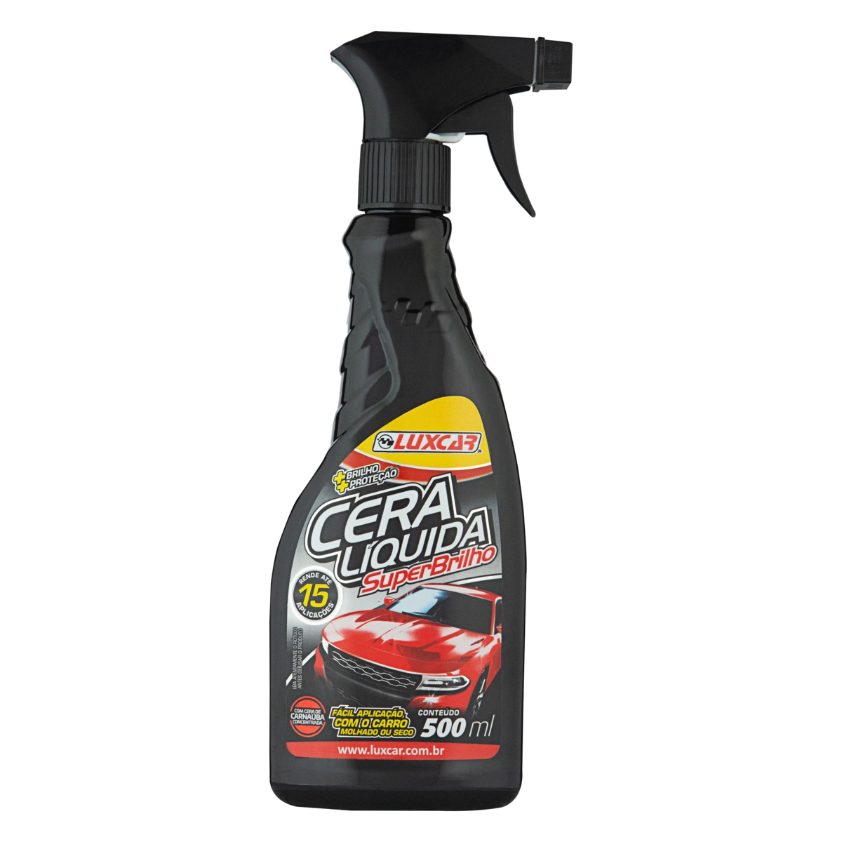 Cera Líquida Superbrilho Luxcar Frasco 500ml Borrifador