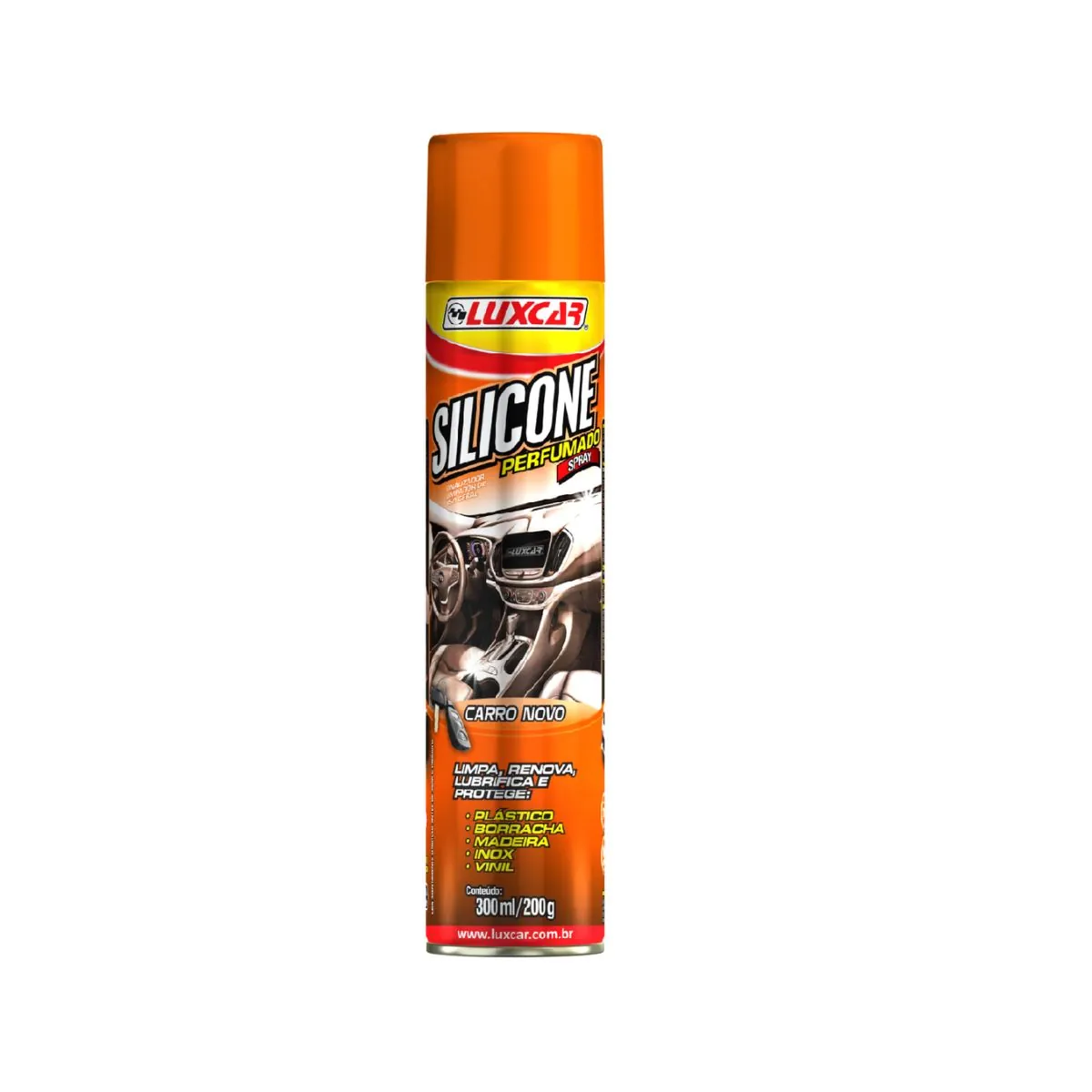 Silicone Perfumado Spray Carro Novo Luxcar 300 ml