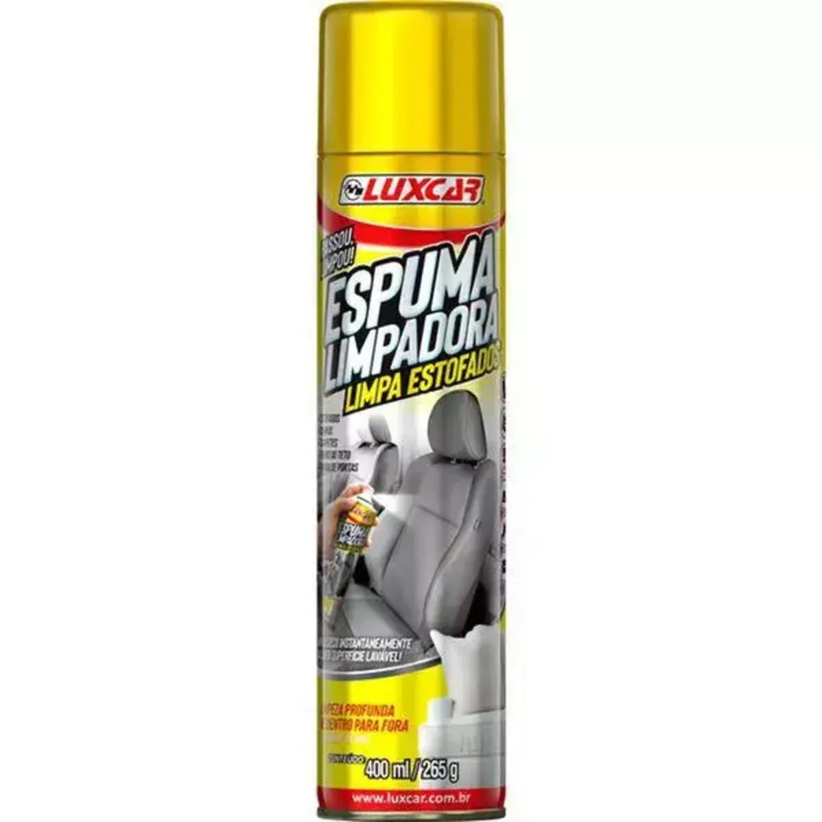 Espuma Limpadora Limpa Estofados Luxcar 400 ml