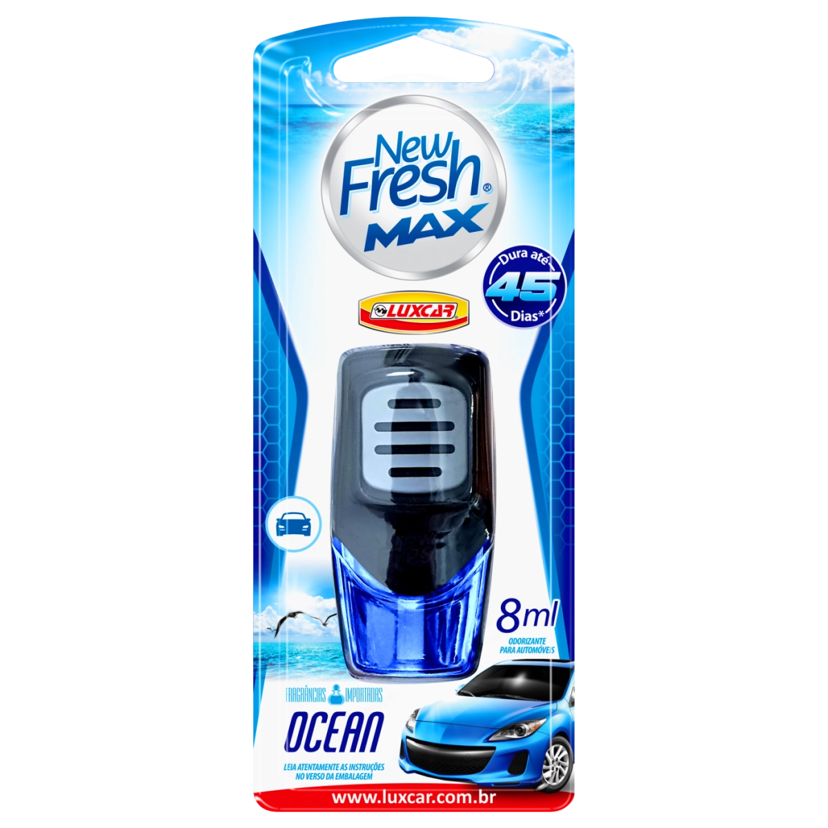 Odorizador Automotivo Ocean Luxcar New Fresh Max Blister 8ml