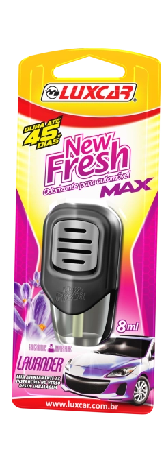 Odorizador Automotivo Lavander Luxcar New Fresh Max Blister 8ml