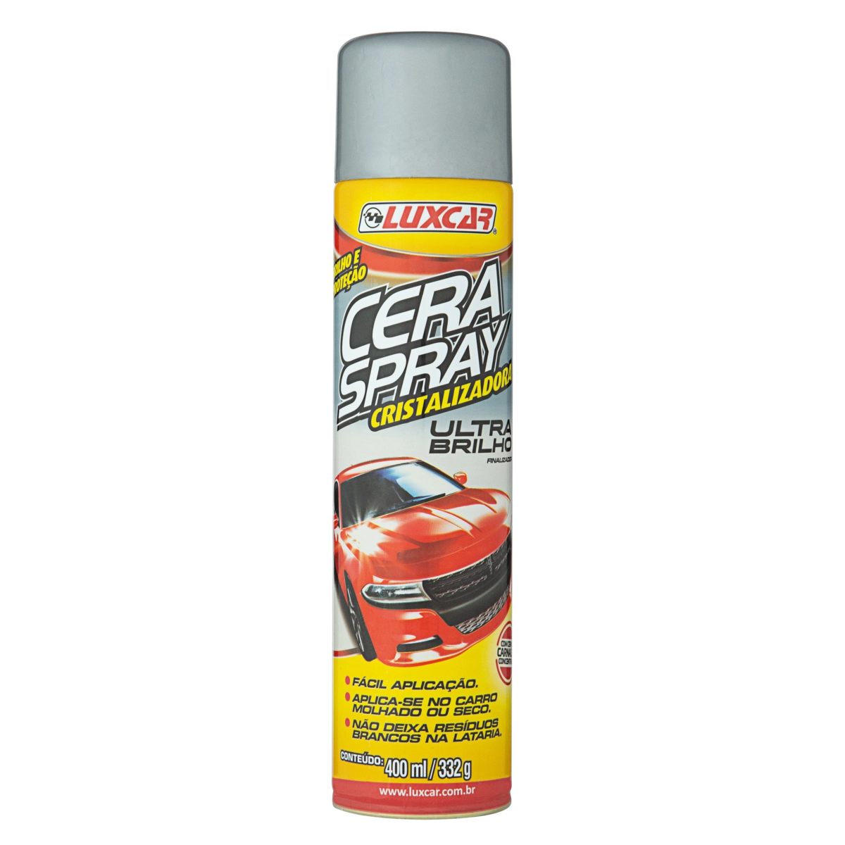 Cera Spray Cristalizadora Ultra Brilho Luxcar Lata 400ml