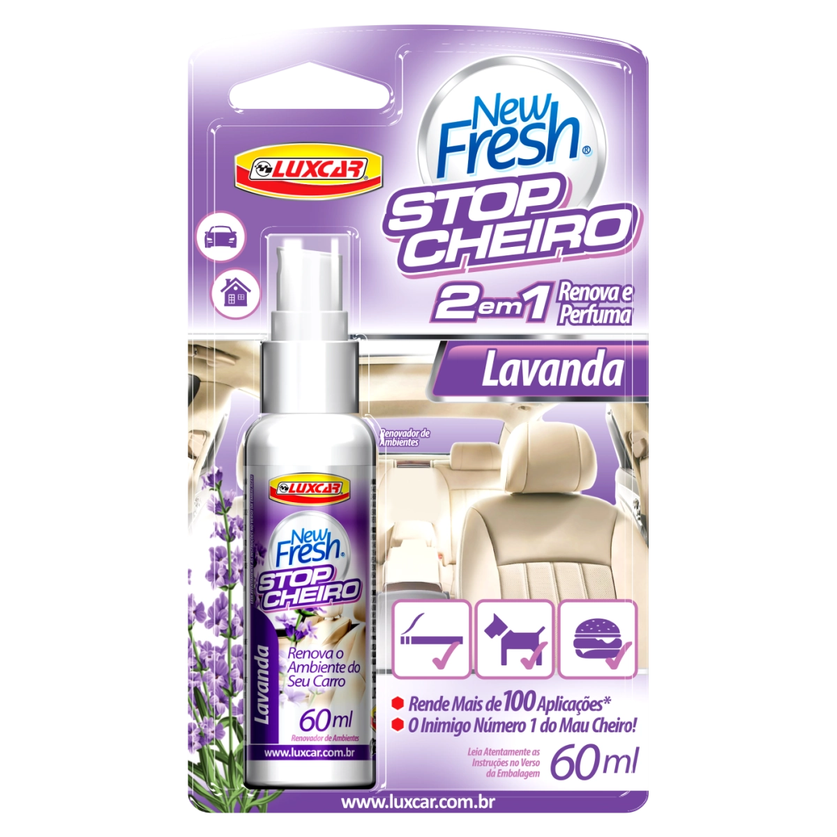 Odor Luxcar Stop Cheiro New Fresh Lavanda 60ml