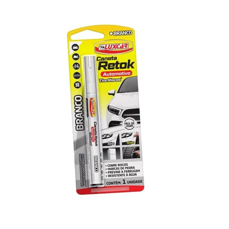 Caneta Luxcar Retok Automotivo Branco