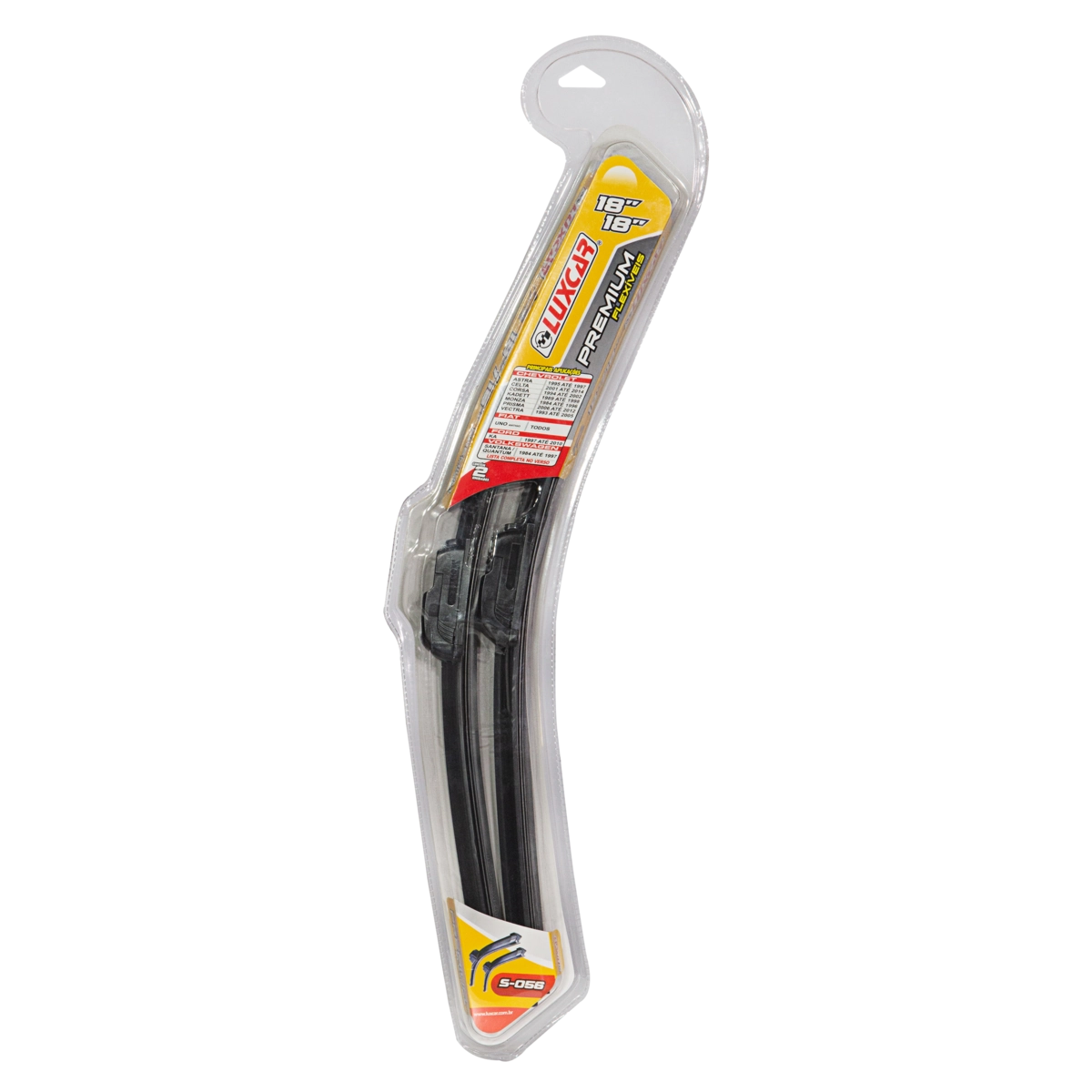 Palheta Flexível Luxcar Premium 18/18 Blister 2 Unidades