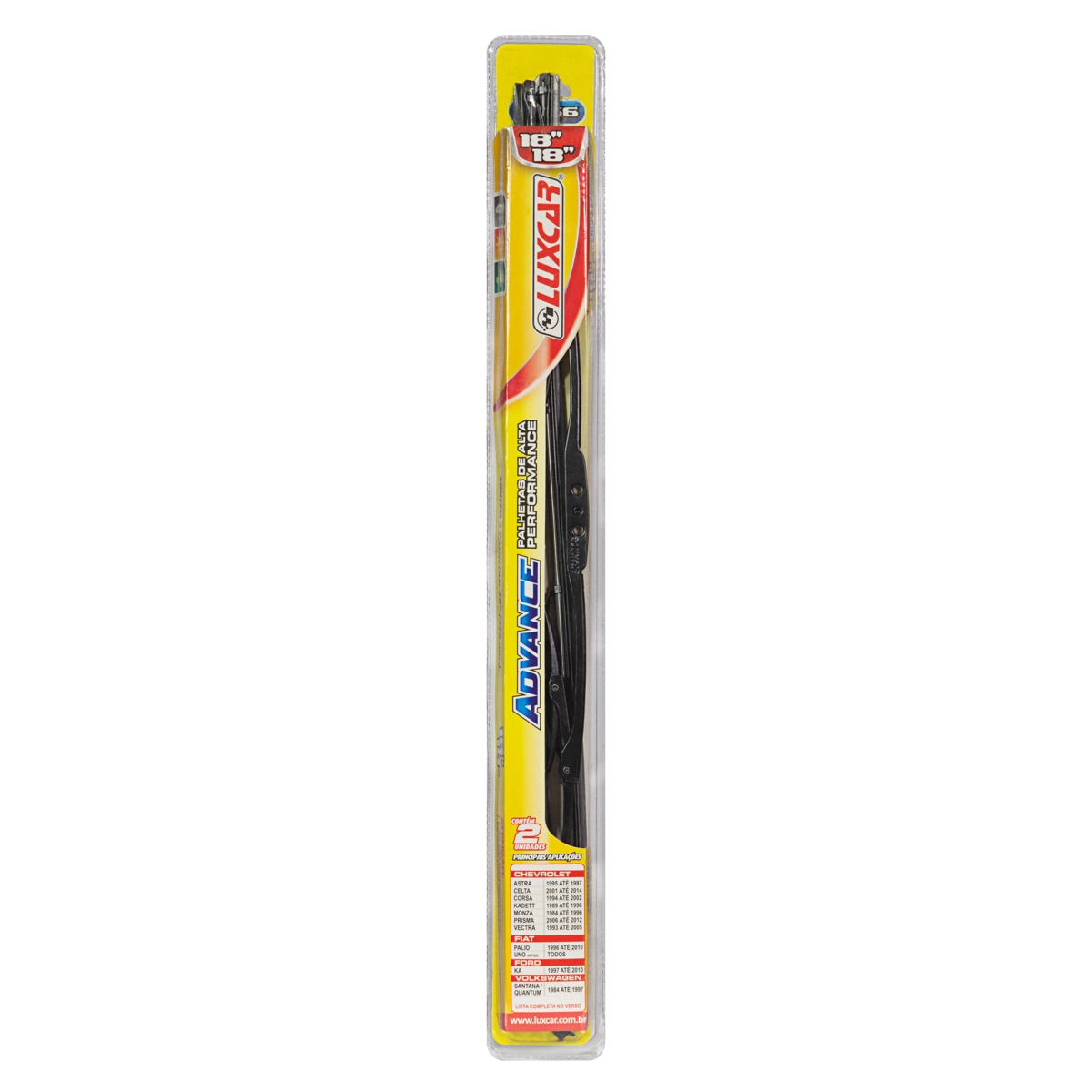 Palheta Alta Performance Luxcar Advance 18/18 Blister 2 Unidades