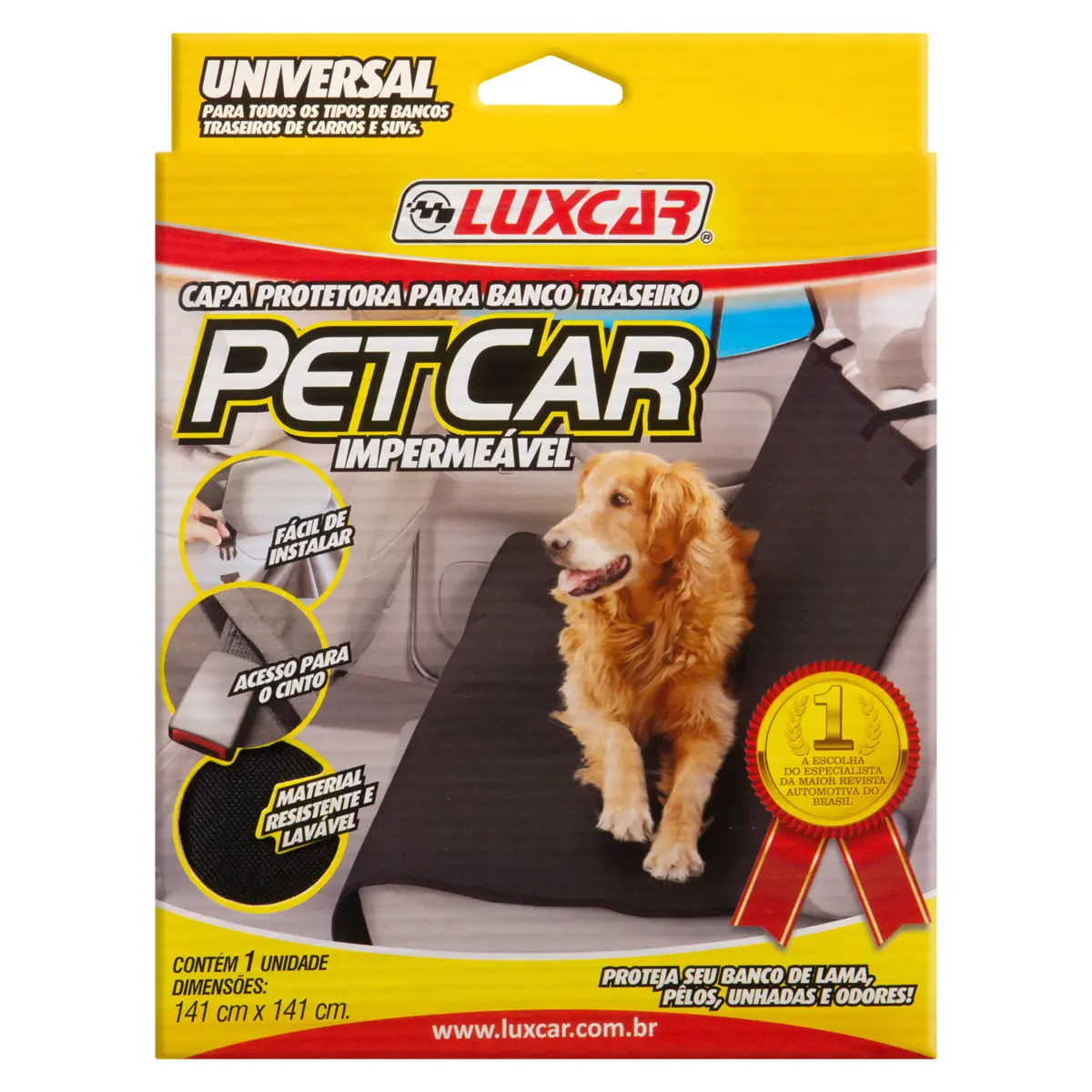 Capa Para Banco Traseiro Impermeável Petcar Luxcar 141cm X 141cm