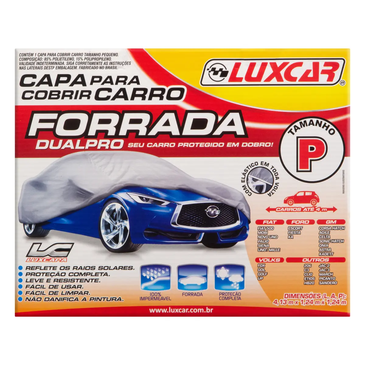 Capa Para Cobrir Carro Forrada Dualpro Luxcar P Caixa