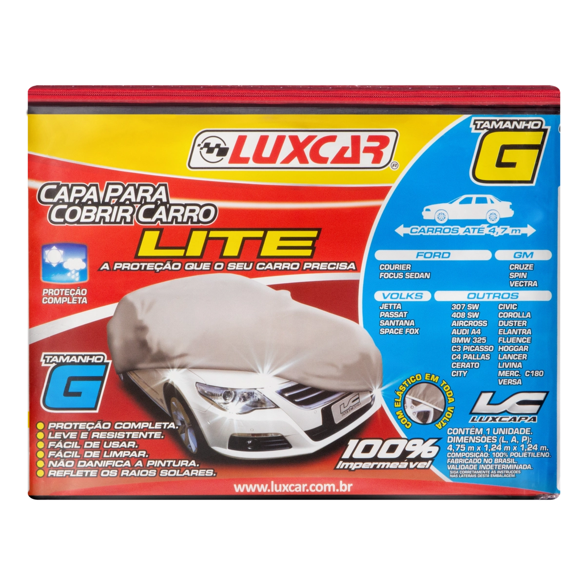 Capa Para Cobrir Carro Lite Impermeável Luxcar G