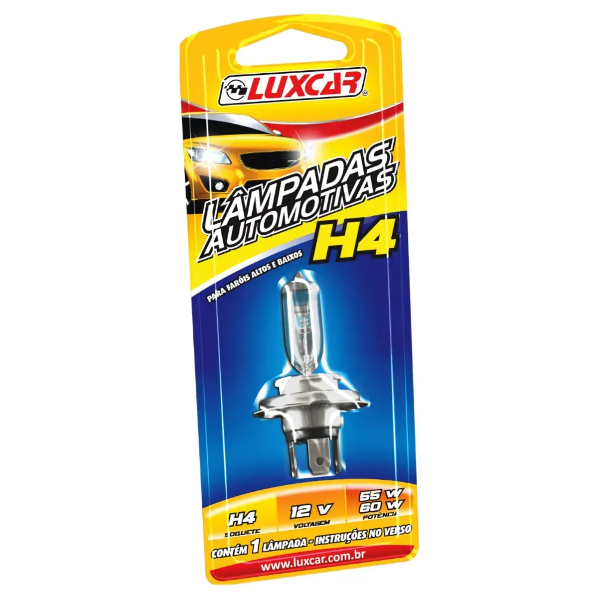 Lâmpada Automotiva H4 Luxcar Blister 12v