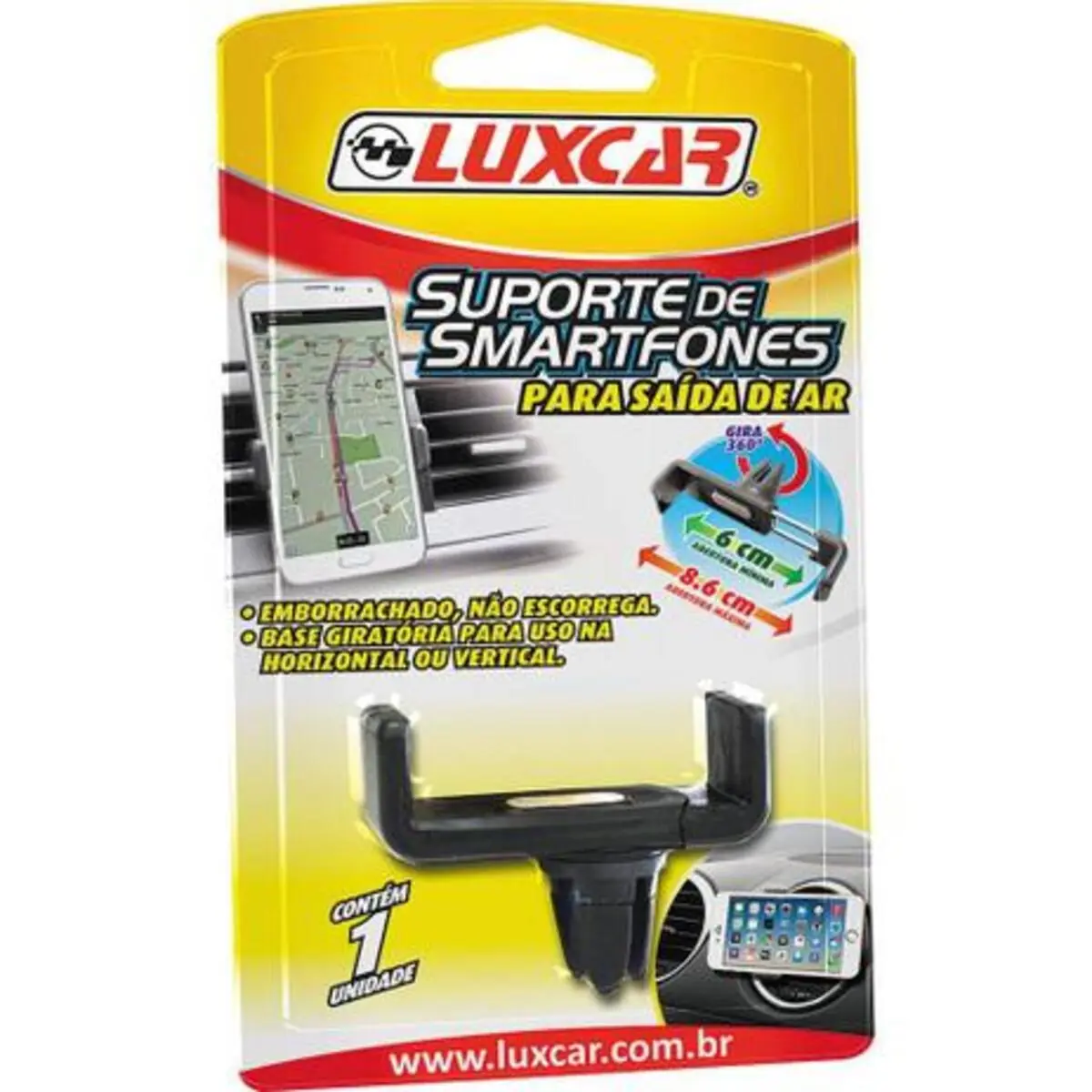 Suporte de Smartfones para Saída de Ar Luxcar