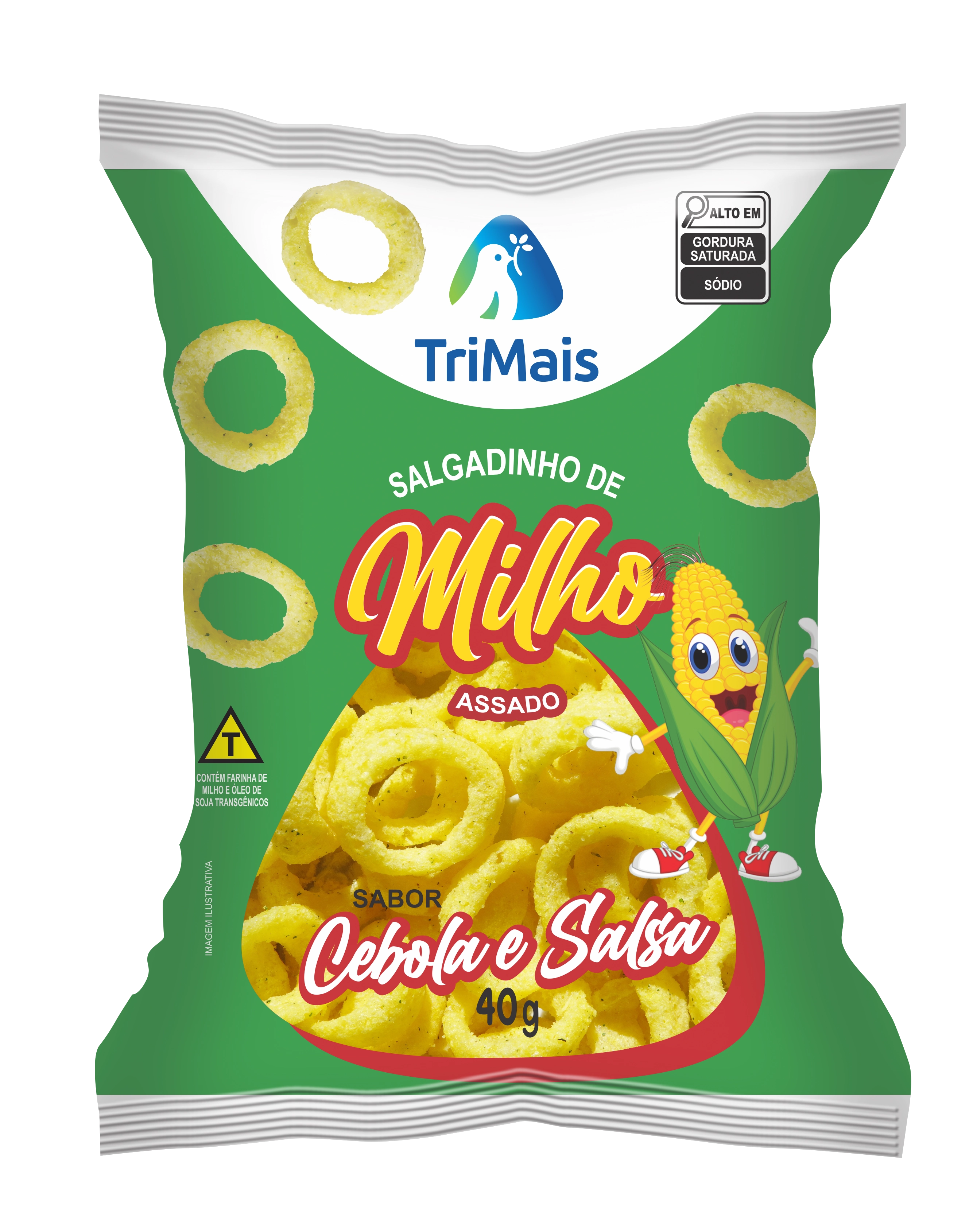 Salgadinho De Milho Trimais 40g Cebola/salsa