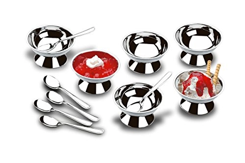 Conjunto Potes Para Sorvete Sobremesa Inox 12 Peças Jornata