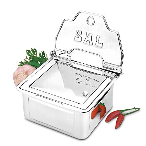 Suporte Porta Sal Saleiro Inox Brinox De Parede Ou Bancada