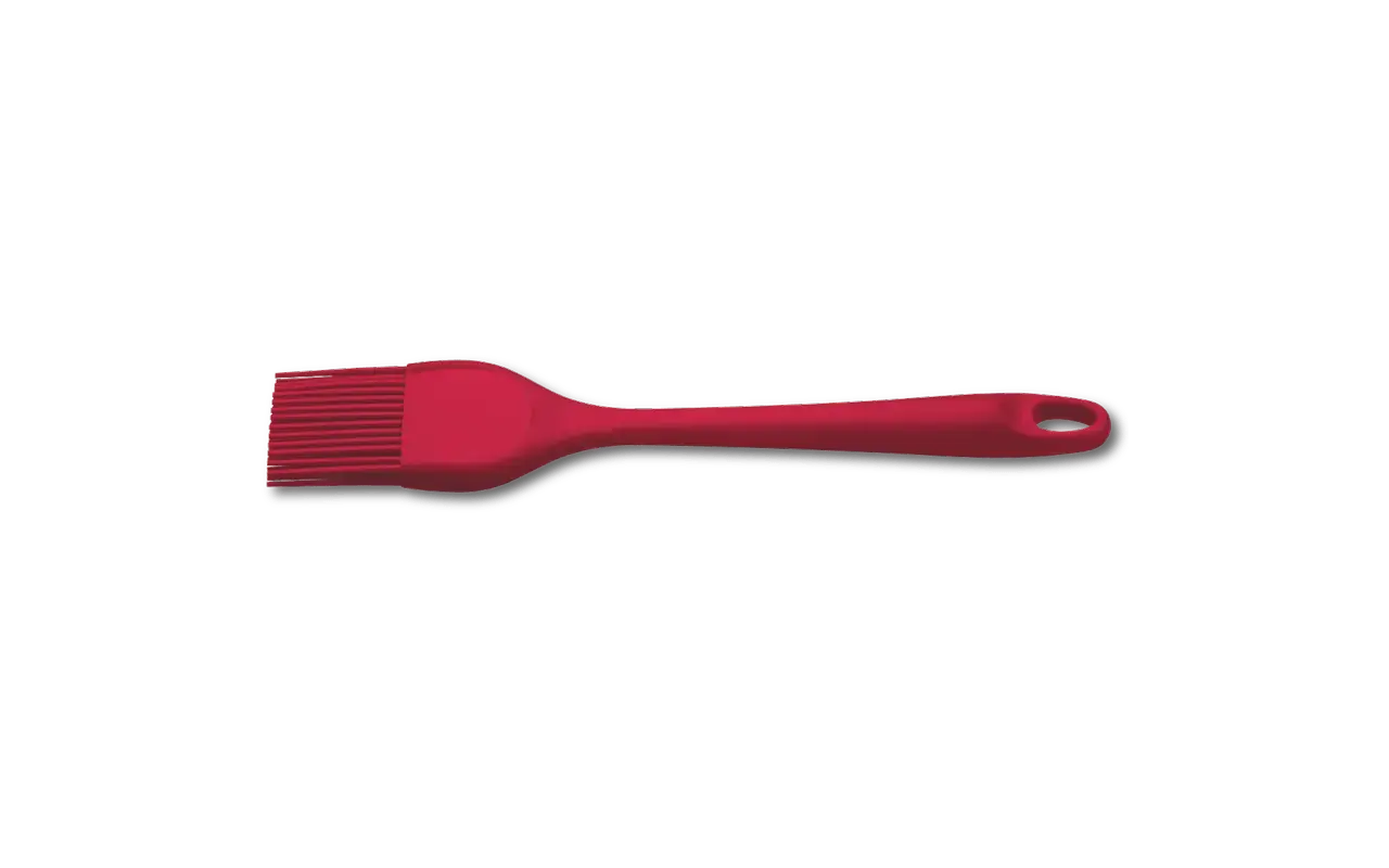 Pincel Silicone Cozinha Culinário Para Untar Forma Brinox Vermelho