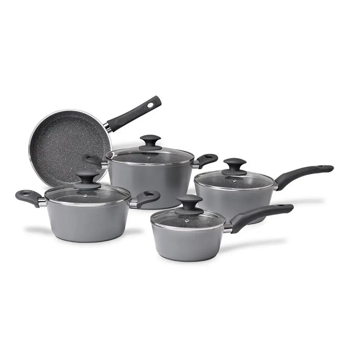 Jogo Panela Brinox Optima Antiaderente de indução 5 Pçs 4799 - Stone 4799/102