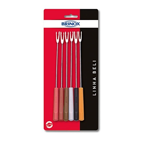 Conjunto de garfos para fondue/petiscos 6 Peças Beli Brinox 22 cm - Brinox