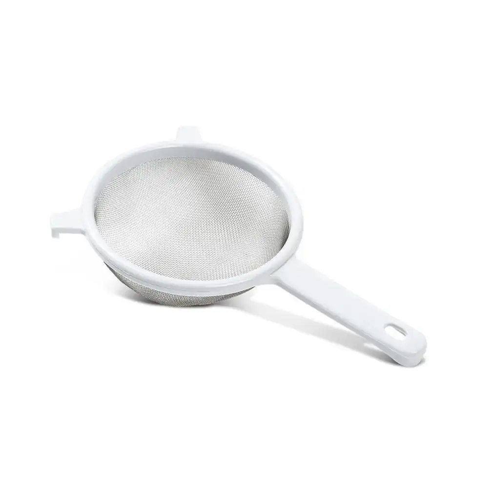 Peneira de Aço Inoxcom Cabo Branca D14cm