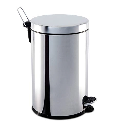Lixeira Aço Inox 12l Com Tampa Pedal Balde Interno Brinox