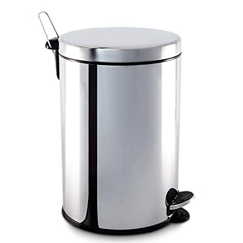 Lixeira Aço Inox Com Tampa Pedal Balde Interno 20l Brinox