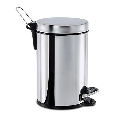 Lixeira Aço Inox 3L Com Tampa Pedal Balde Interno Brinox