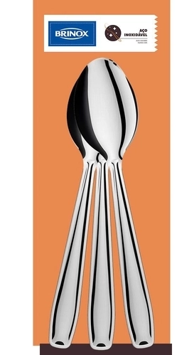 Conj Colher Mesa Brinox 3pcs Milano 5122/301