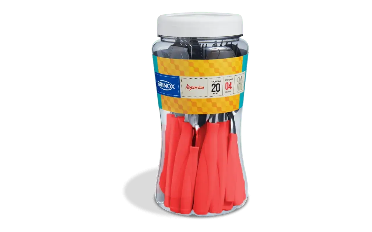 Faqueiro Itaparica 20pcs Brinox Vermelho