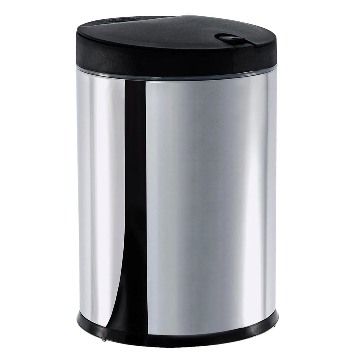 Lixeira com Tampa 4 Litros em Aço inox Brinox Decorline Inox e Preta