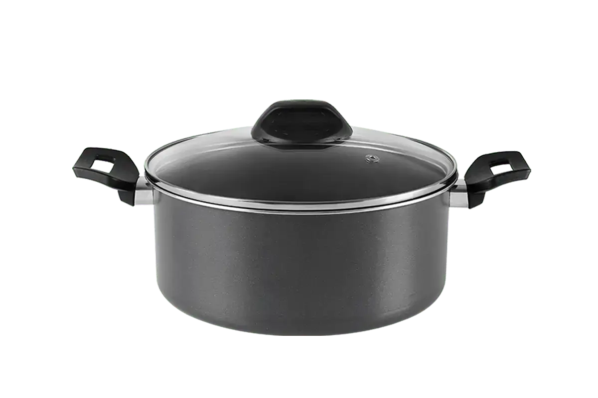 Caçarola Antiaderente com Tampa 22cm 3,4L Grafite - Brinox