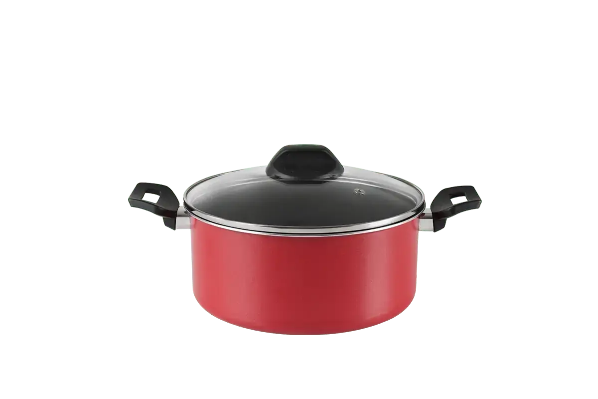 Caçarola Vermelha Garlic com Tampa de Vidro 2,5L - Brinox