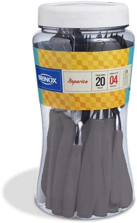Faqueiro Itaparica 20pcs Brinox Warm Gray