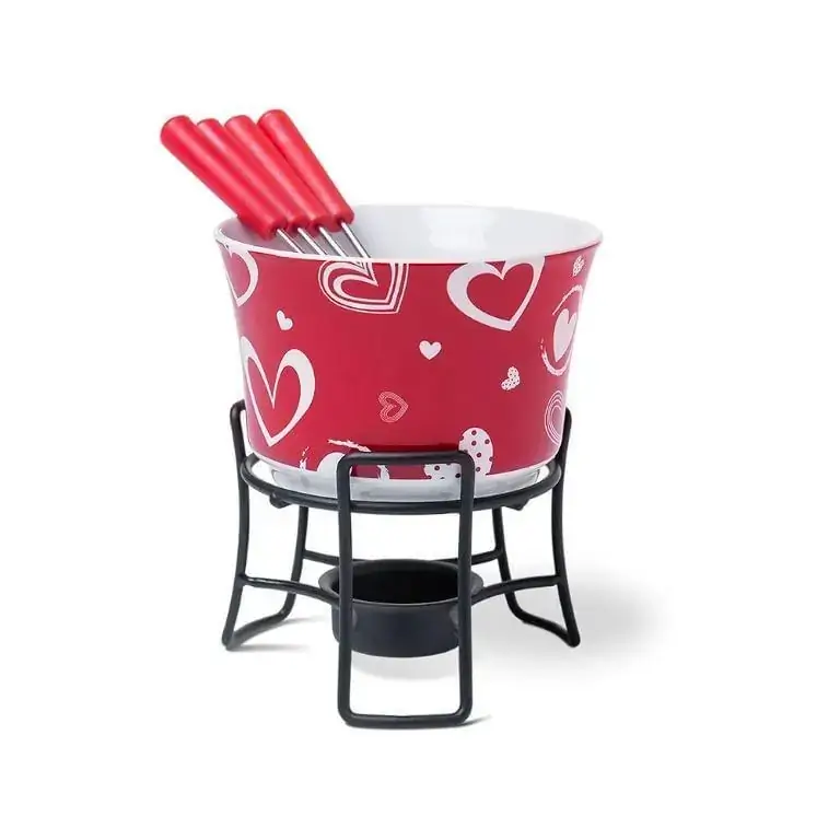 Conjunto para Fondue 6 Peças Vermelho Brinox