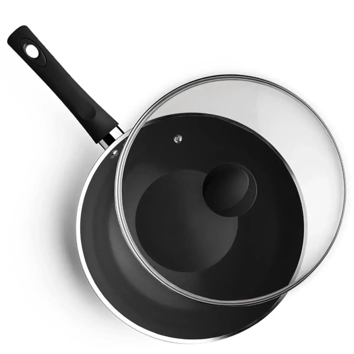 Wok Com Tampa Brinox Optima de Indução 3,4L 4799 - Preto 4796/136