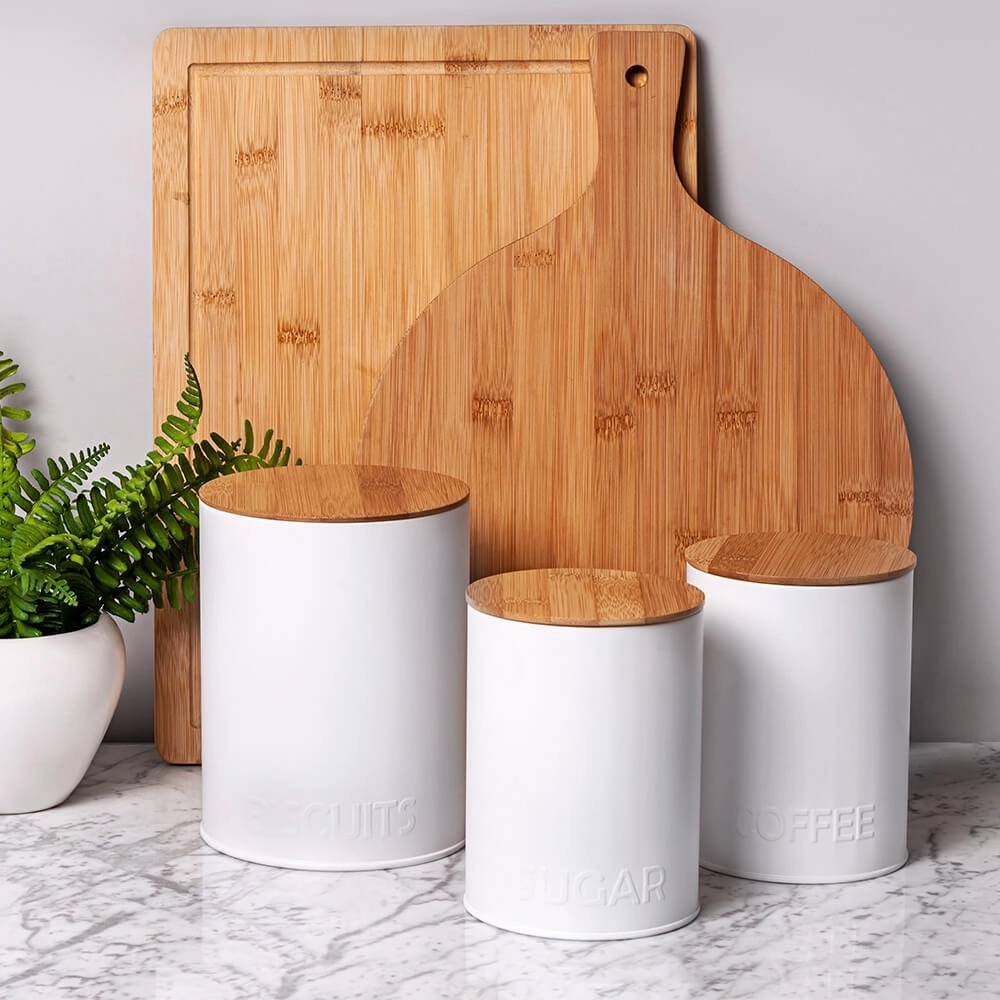 Pote Redondo para Café Canister Branco Haus Concept