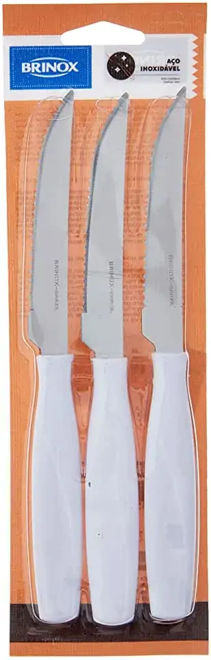 Conj. De Facas De Churrasco P/3 Pcs Brinox