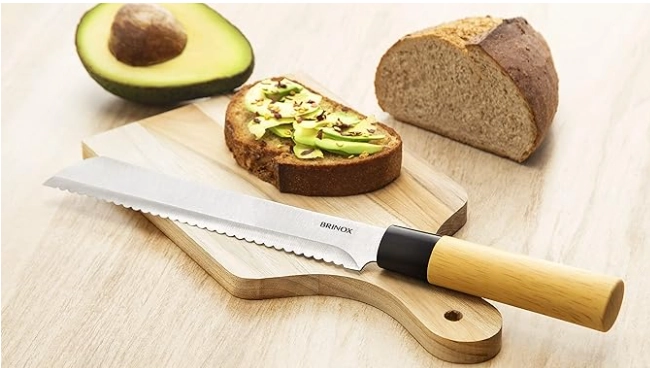 Faca para Pão 8 1/4¿ Samurai Brinox Aço Inox