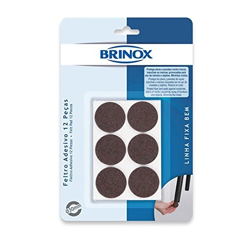 Feltro Adesivo Brinox 30mm 12pcs