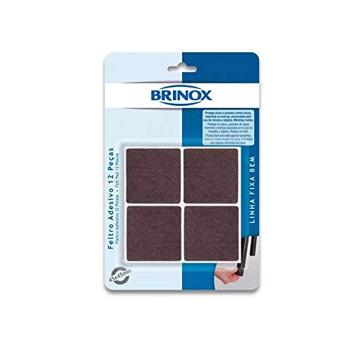 Feltro Adesivo Brinox 45x45mm 12pcs