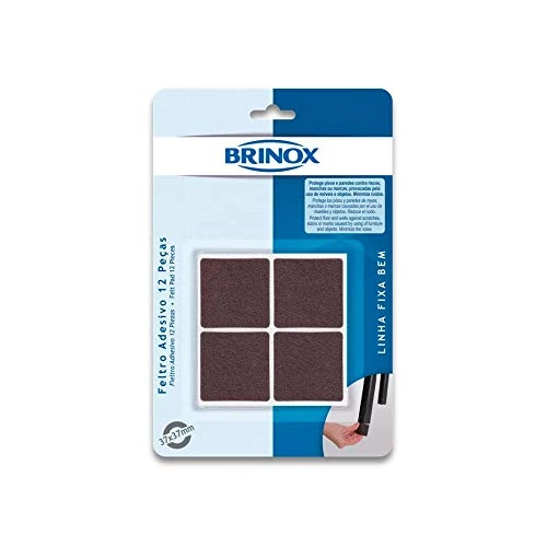 Feltro Adesivo Brinox 37x37mm 12pcs