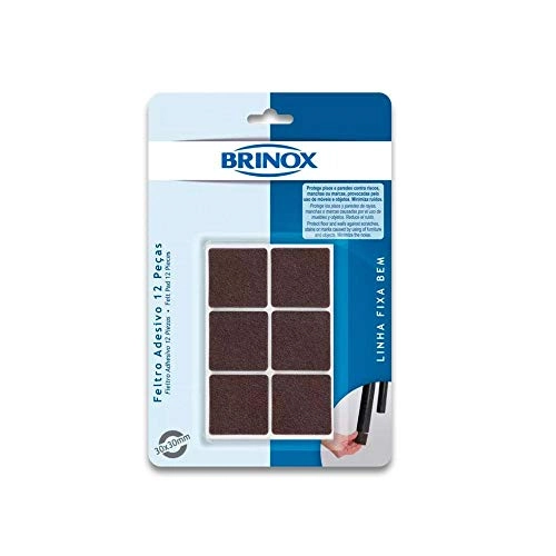 Feltro Adesivo Brinox 30x30mm 12pcs