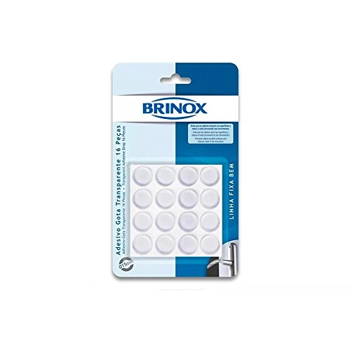 Adesivo Gota Transparente Brinox 15mm 16pcs