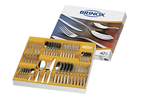 Brinox Turin Collection Tabletop Set 42 Piece , Silver