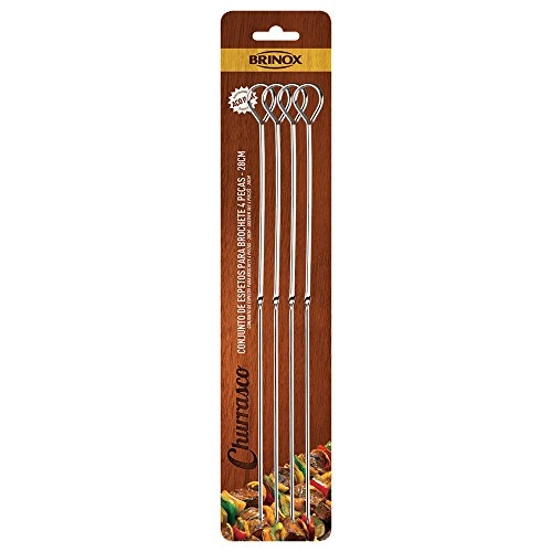Cj Espeto P/brochete Brinox 4pcs 28cm