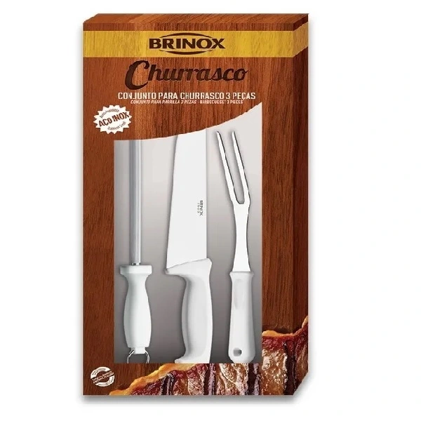 Conj.brinox P/churrasco 3pcs