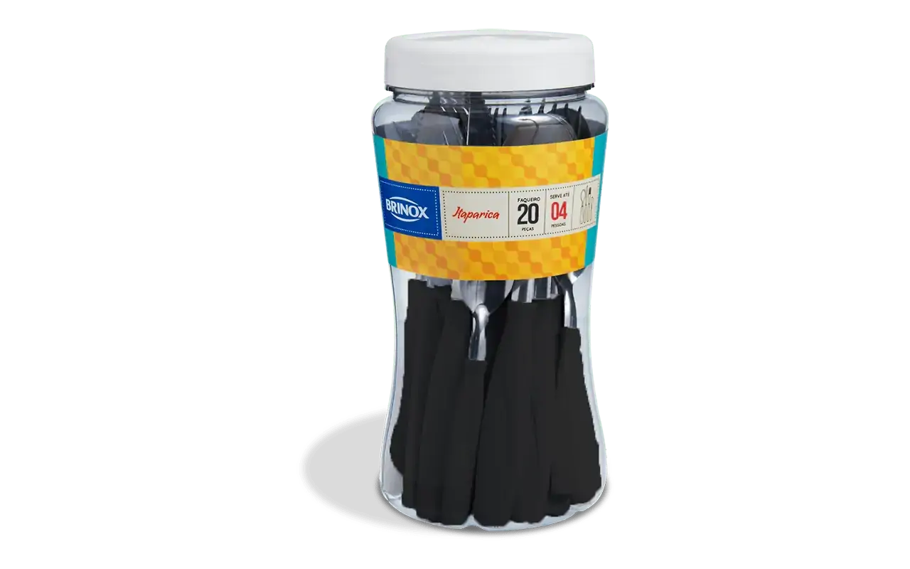 Faqueiro Brinox 20 Pçs Preto