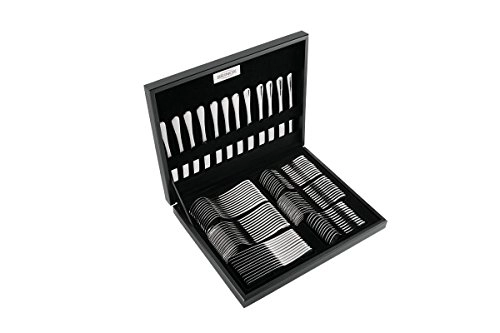 Brinox 5121/514 84 Piece Bistro Collection Professional Grade Silver Flatware Set