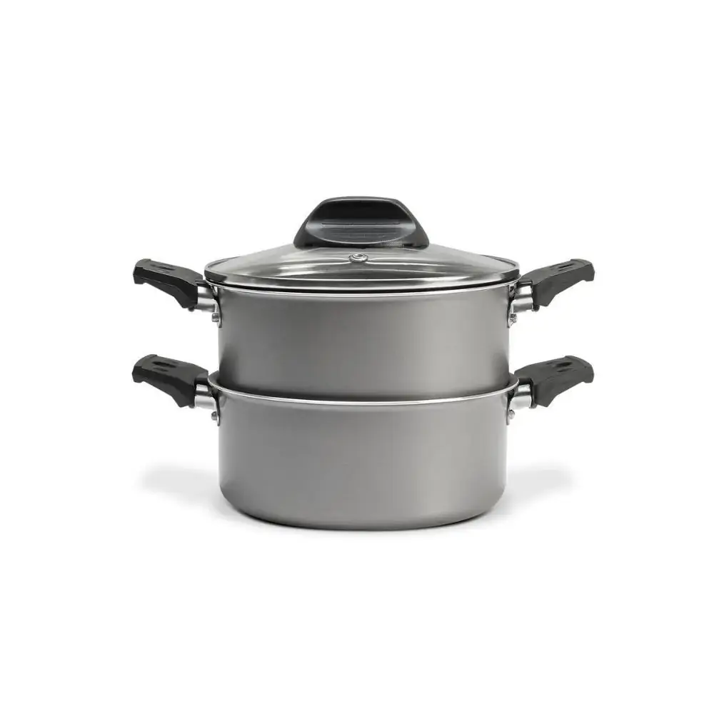 Cozi Vapore de Alumínio Antiaderente Brinox Preta D16cm