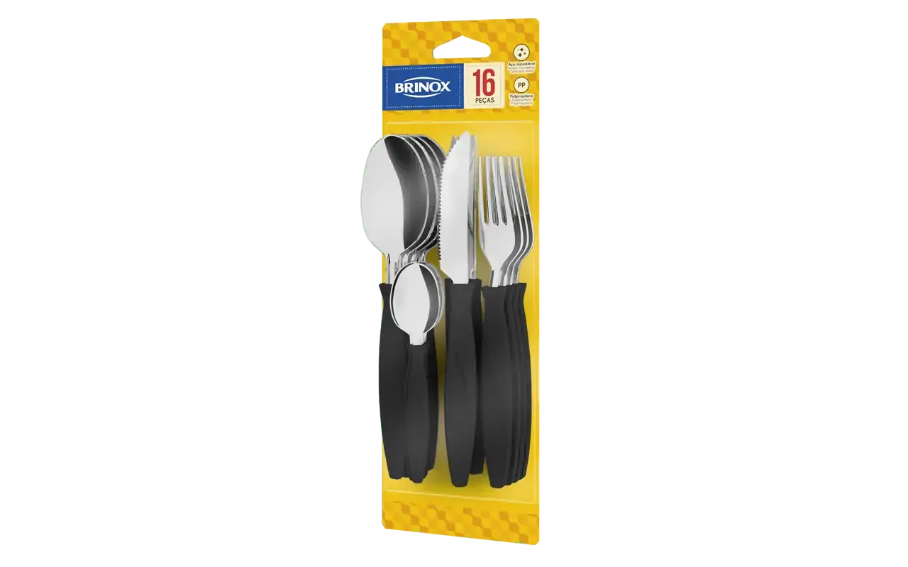 Faqueiro Itaparica 16pcs Brinox Preto