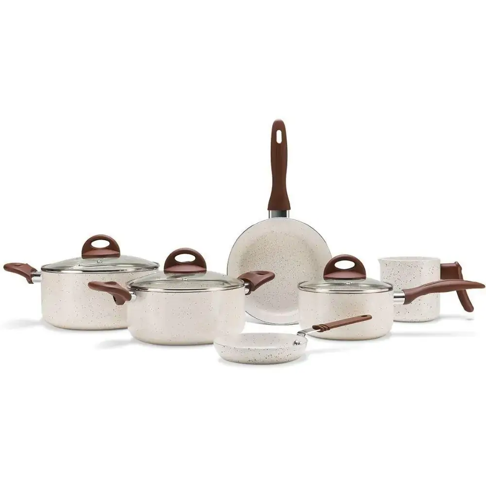 Jg de Panelas 6 Peças Ceramic Life Smart Plus Vanilla Brinox