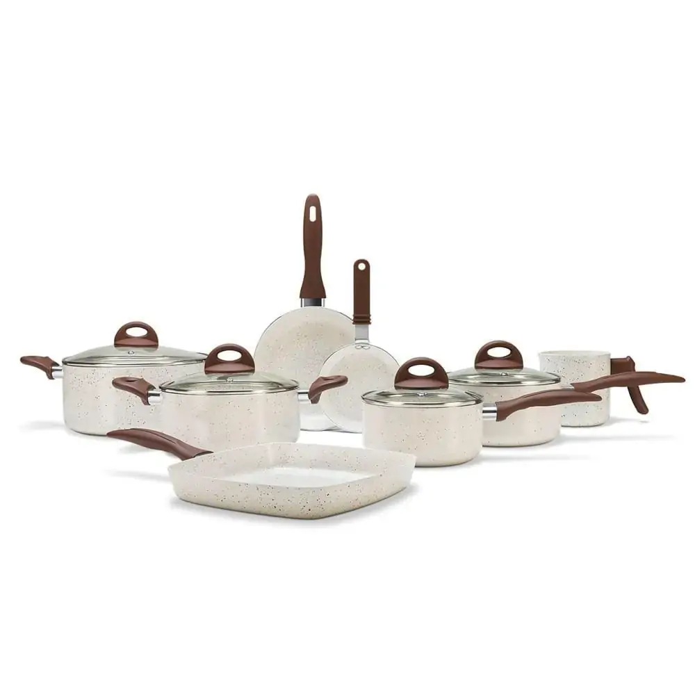 Conjunto de Panelas 8 Peças Ceramic Life Smart Plus Vanilla